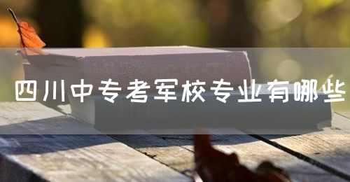 四川中專(zhuān)考軍校專(zhuān)業(yè)有哪些？(圖1)