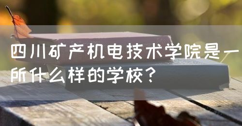 四川礦產(chǎn)機電技術(shù)學院是一所什么樣的學校？(圖1)