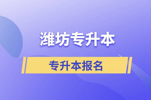 在濰坊專升本怎么報(bào)名比較正規(guī)？