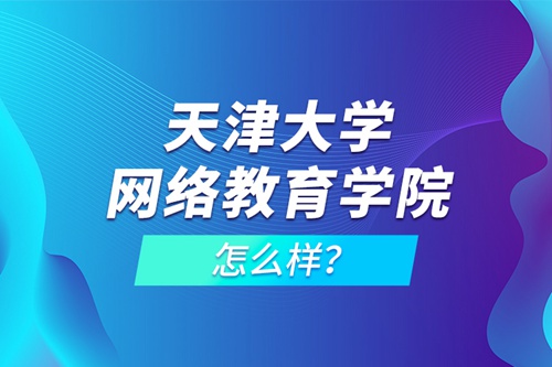 天津大學(xué)網(wǎng)絡(luò)教育學(xué)院怎么樣？