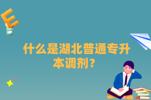 什么是湖北普通專(zhuān)升本調(diào)劑？