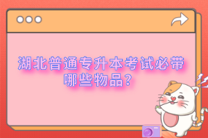 湖北普通專升本考試必帶哪些物品？